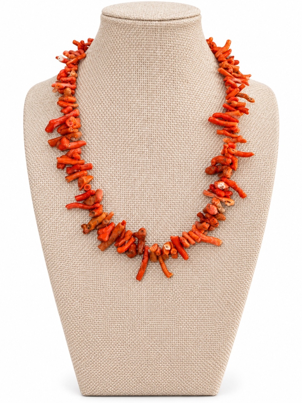 Statement Coral Chip Necklace - Orange Coral Beach Jewelry